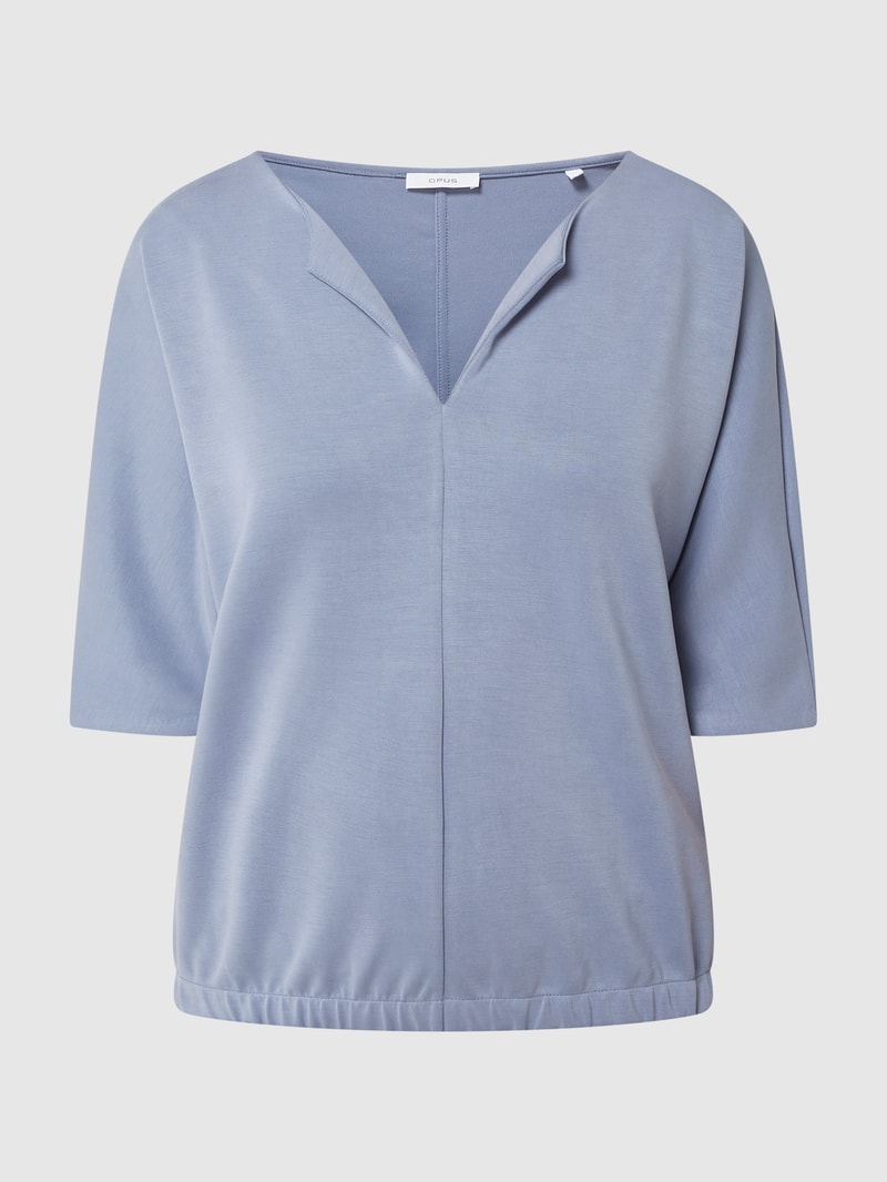 Sweatshirt mit elastischem Saum Modell 'Gemilia' in rauchblau