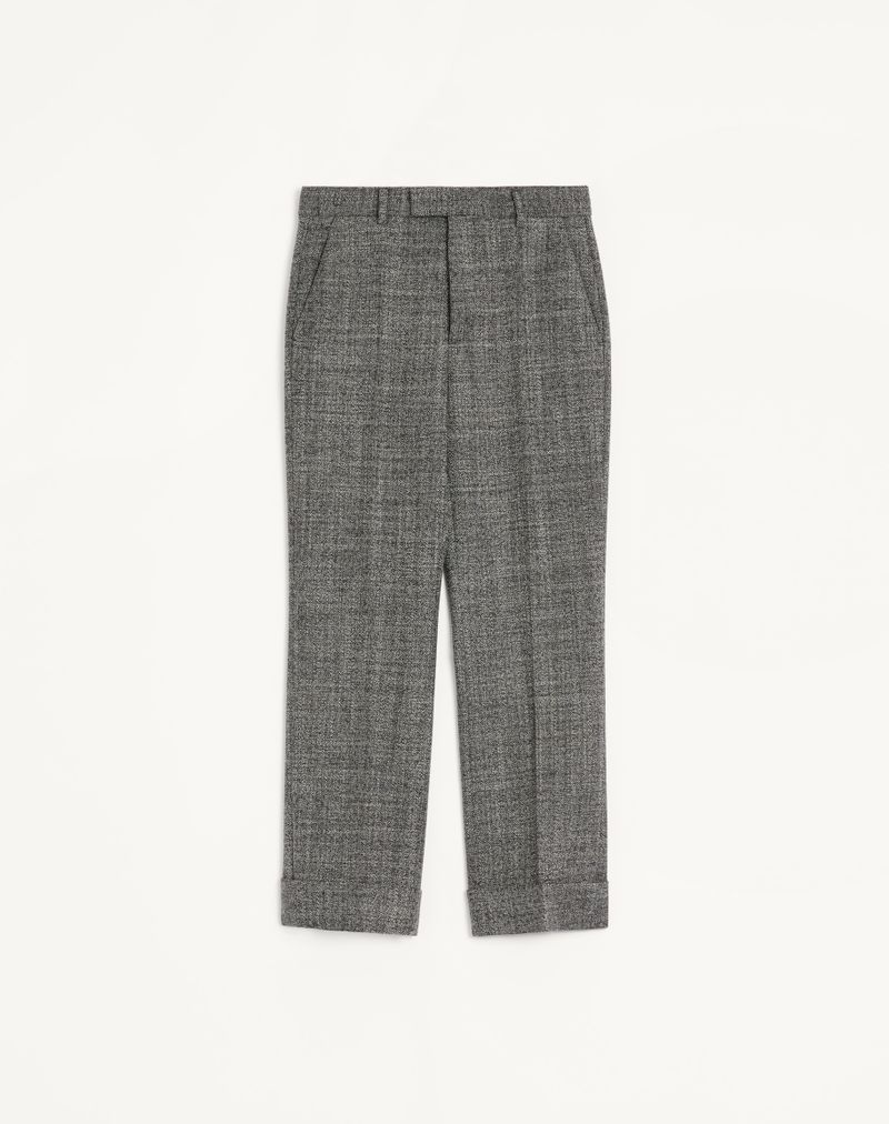 Valentino Moulinè wollen broek met omslagen
