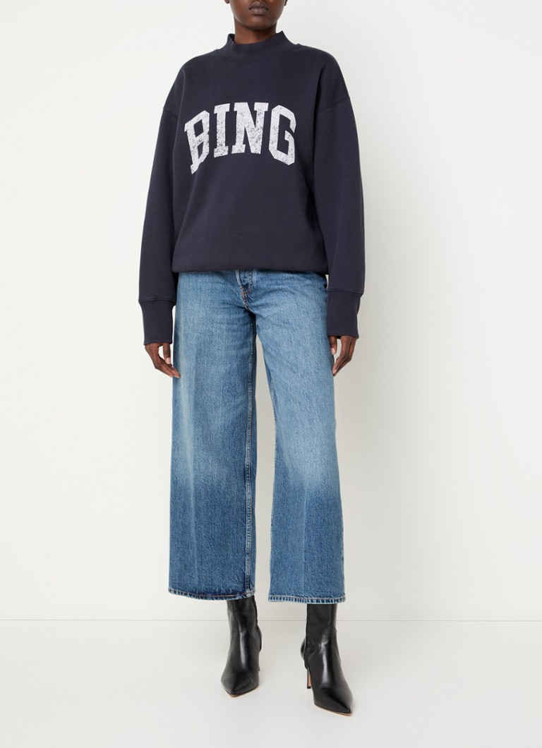Pulover cu imprimeu de logo Anine Bing Bradie