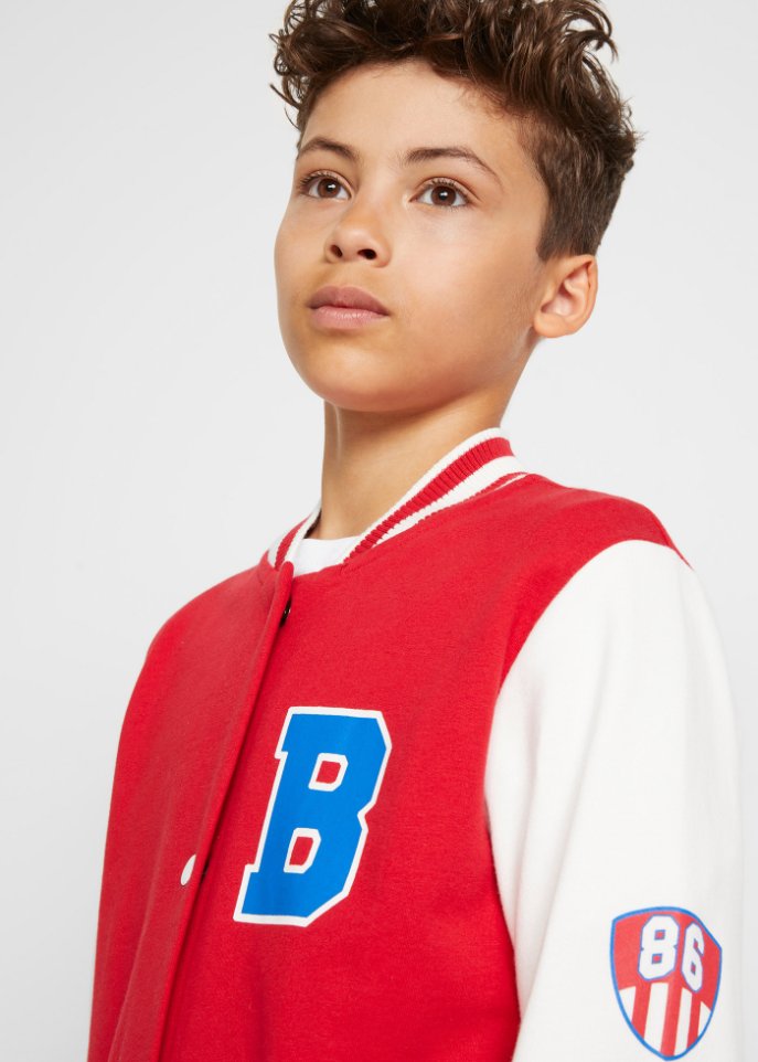 Kinder Sweatjacke im Collegelook