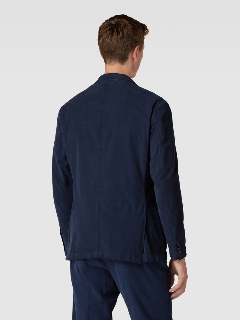 Slim Fit Anzug aus Cord in marineblau