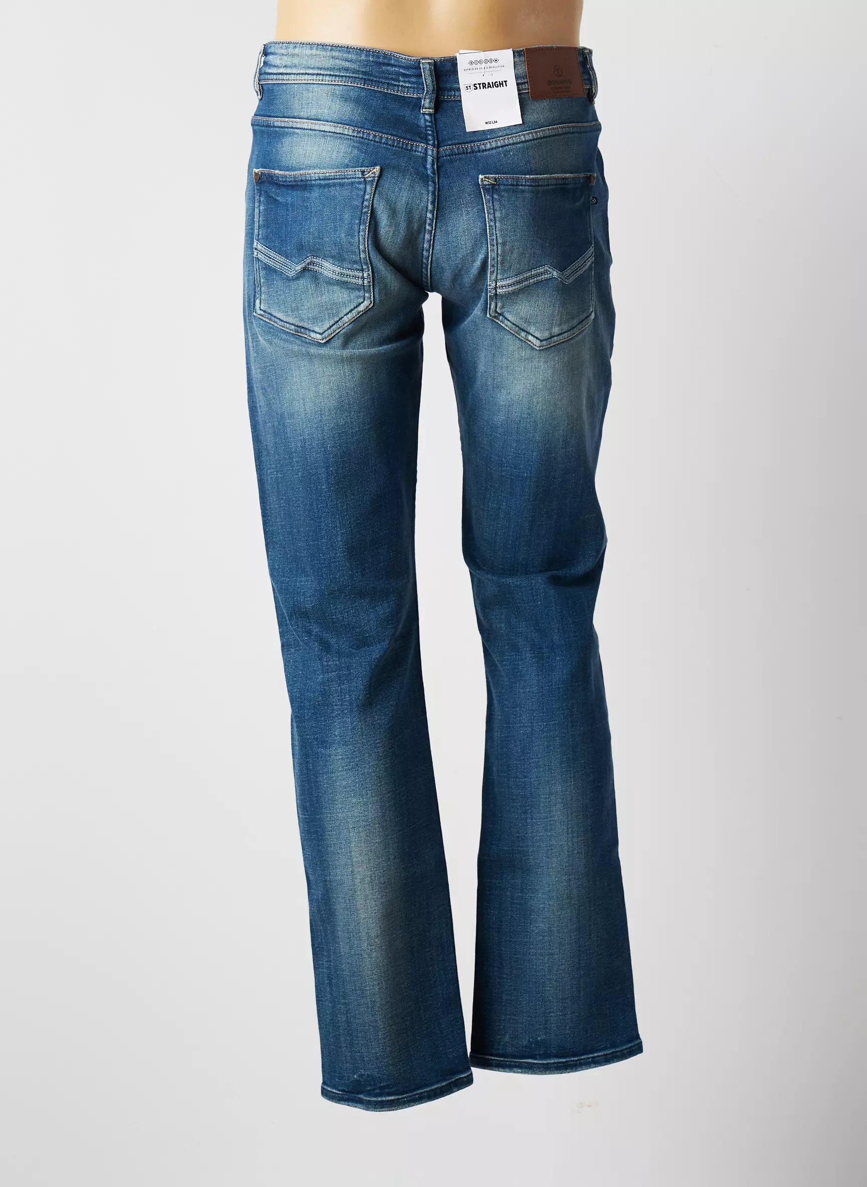 Bonobo Jeans Coupe Droite Homme couleur bleu