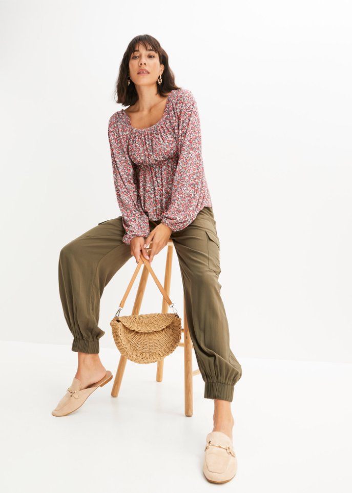 bedrucktes Langarmshirt