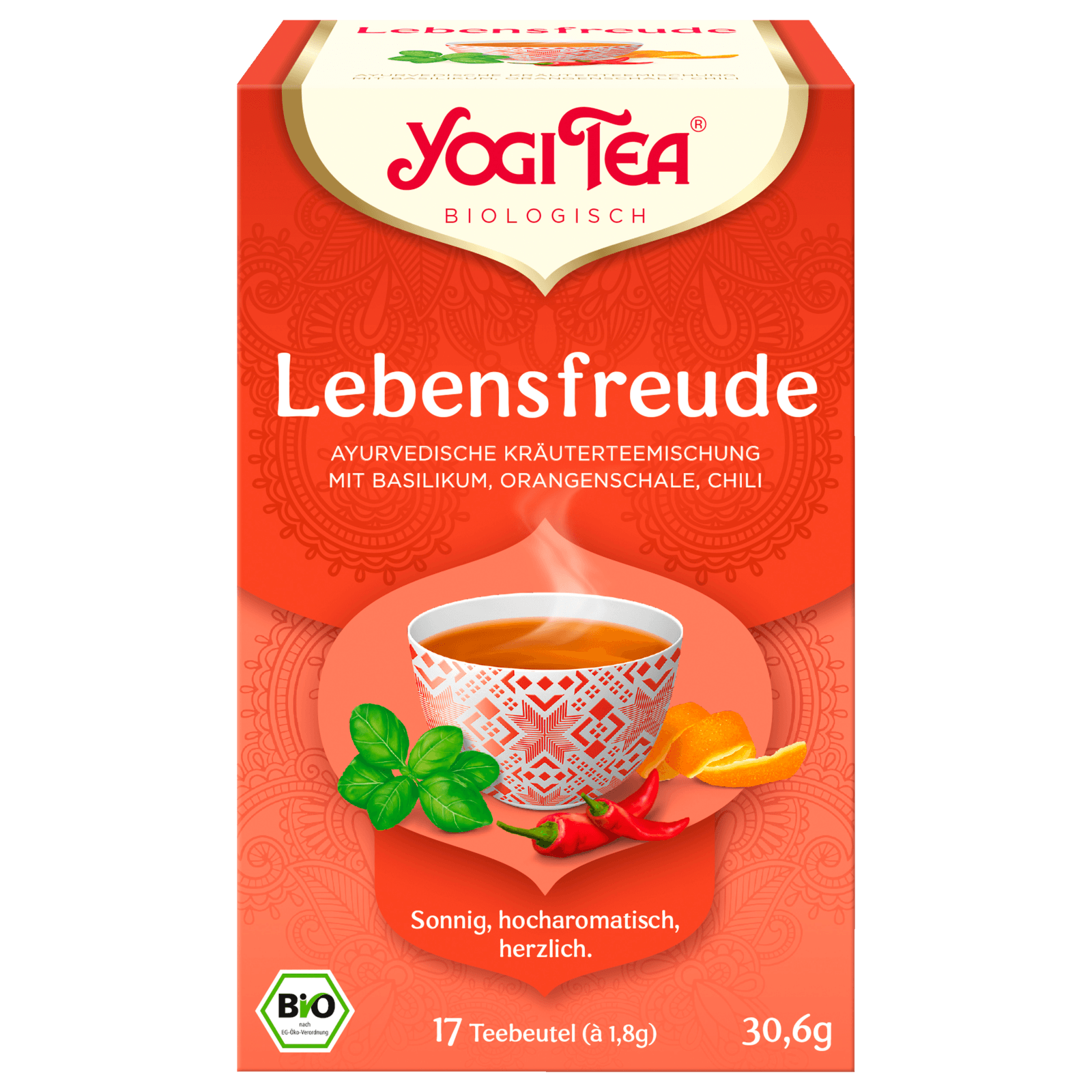 Yogi Tea Bio Kräutertee Lebensfreude 30,6g 17 Beutel