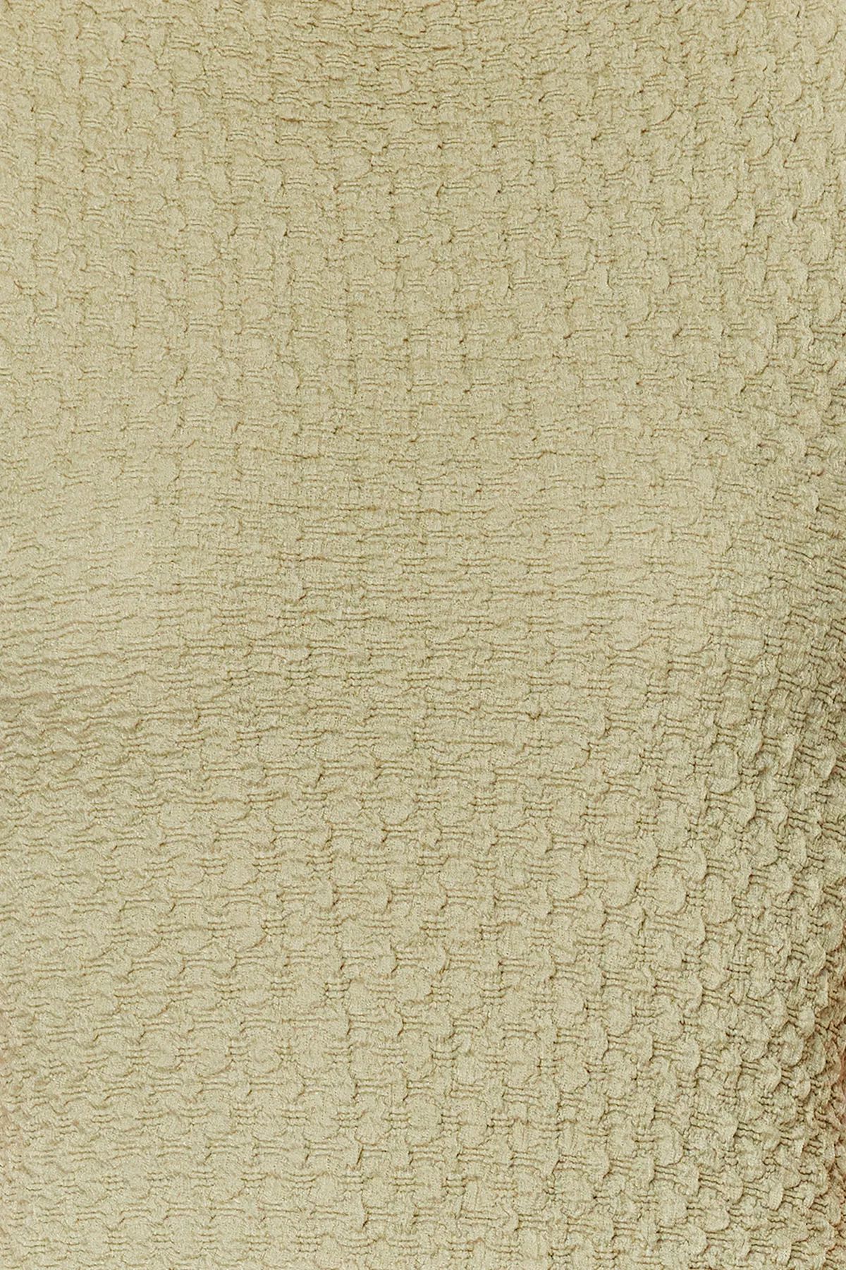 Trendyol Collection  Khakifarbenes, tailliertes/tailliertes Midi-Bleistiftkleid aus dehnbarem Strick mit Mondärmeln aus strukturiertem Stoff TWOSS24EL00103
