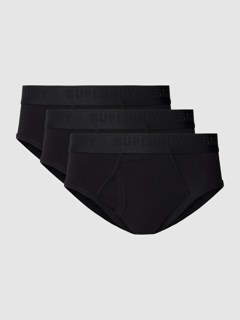 Slip in unifarbenem Design im 3er-Pack in schwarz