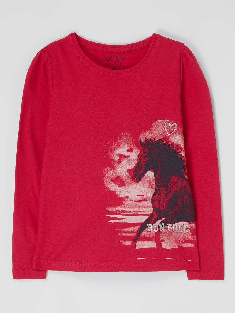 Longsleeve mit Print in pink