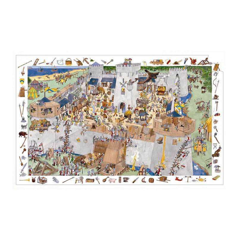 Puzzle observation Château fort 100 pièces Djeco