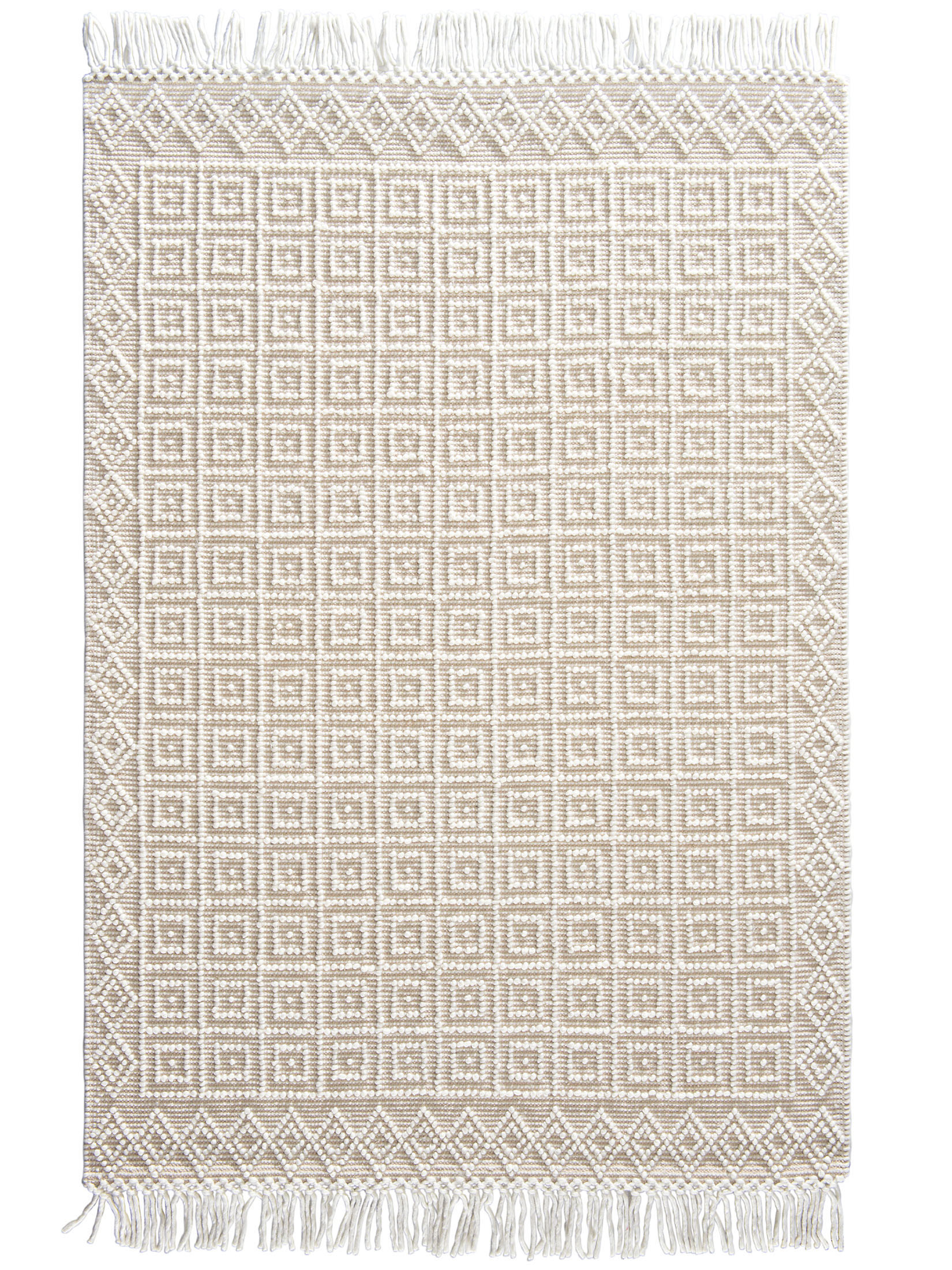 Lieksa Woll-Teppich, Creme