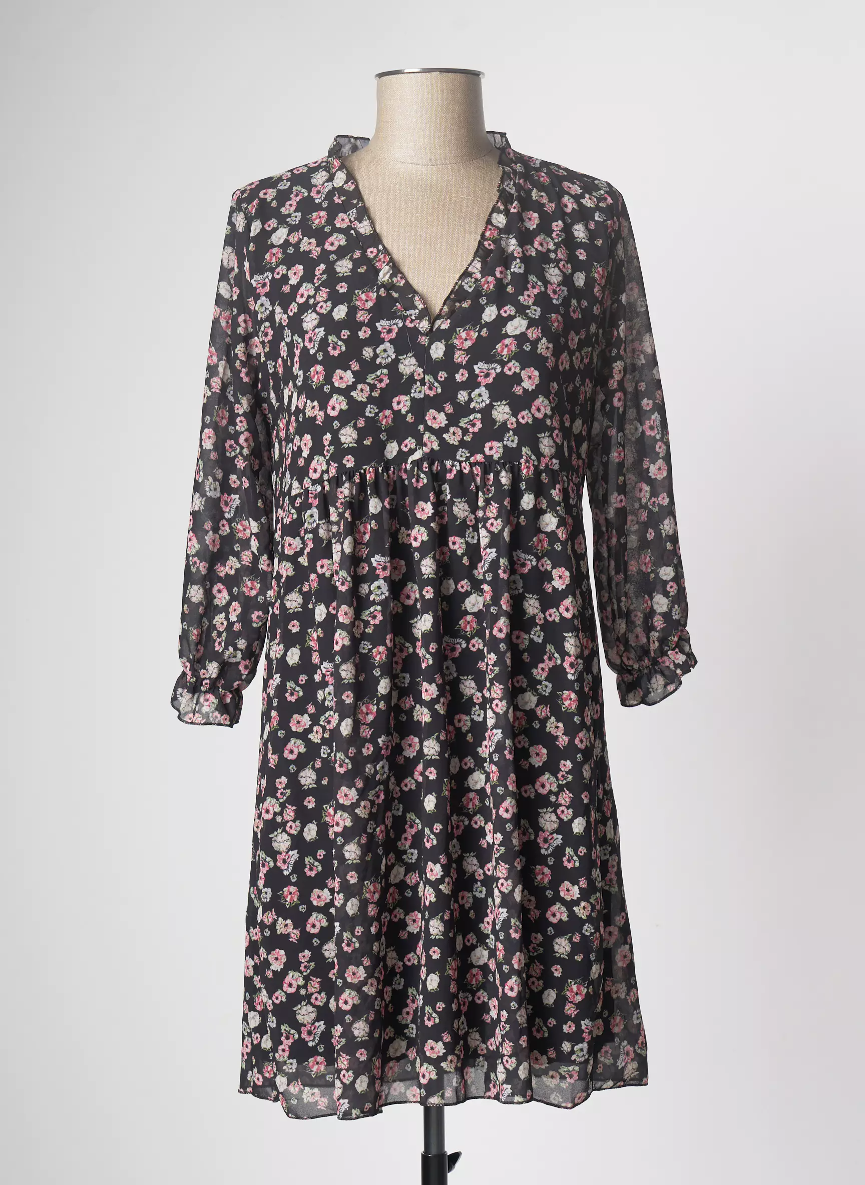 Hailys Robes Mi Longues Femme couleur noir