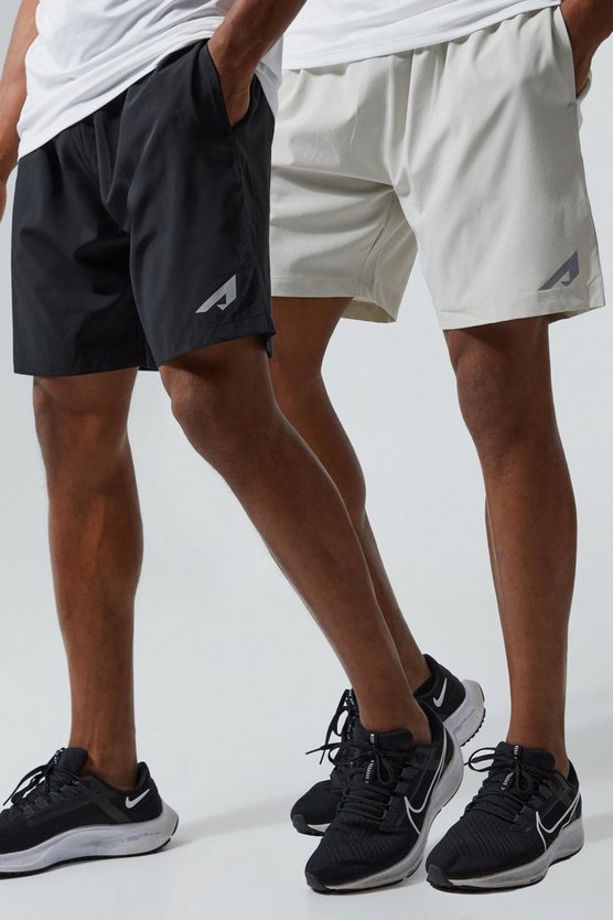 2er-Pack schnelltrocknende Active-Shorts 18cm