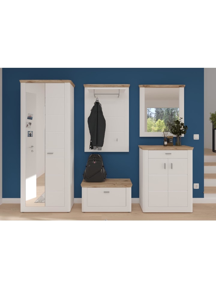 ebuy24 Wandgarderobe Michigan Weiß 79 x 32 cm günstig kaufen onesize