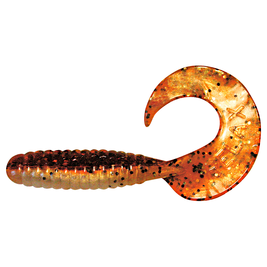 ShadXperts Twister Xtra Fat Grub 5,5 (Gold/Motoroil/Glitter)