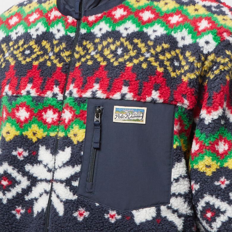 Polo Ralph Lauren Long Sleeve-Full Zip cruise navy snowflake fairisle