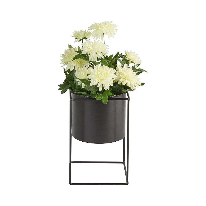 Home Blomsterpotte 15,5x13,5 cm metall sort