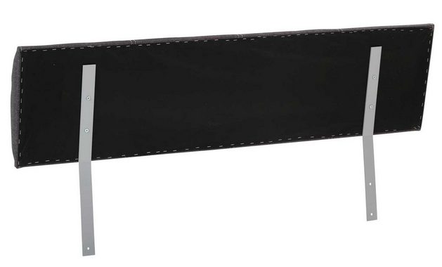 Home4You Kopfteil Bettkopfteil für Bettgestell, Anthrazit, B 140 cm, Webstoff, mit weißen Ziernähten