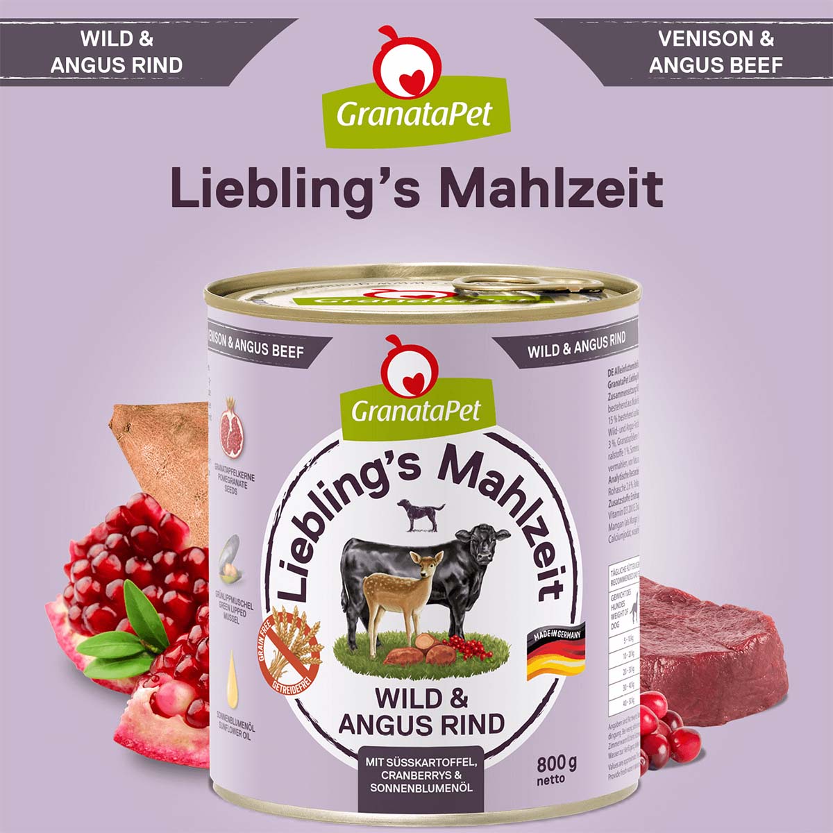 GranataPet Liebling's Mahlzeit Wild und Angus Rind bei ZooRoyal