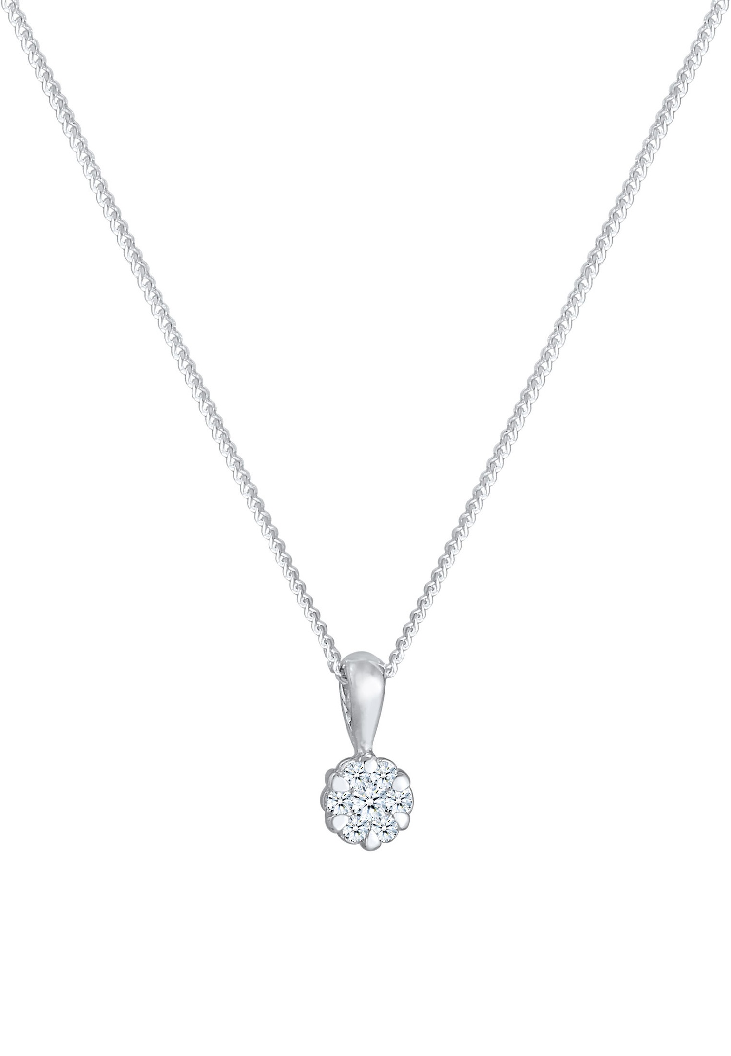 Elli DIAMONDS Brilliant Precious dameanheng med diamant (0,12 ct.) i 925 sterlingsølv