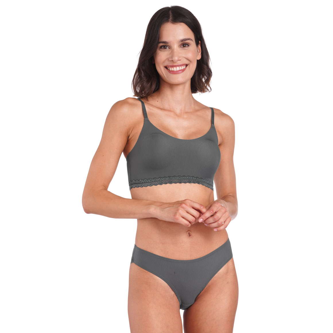 Damen Slip mit Rippstruktur