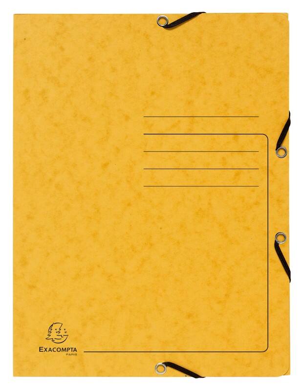 Exacompta Dreiflügelmappe 55409E Gelb Pressspankarton meliert 25 Stück