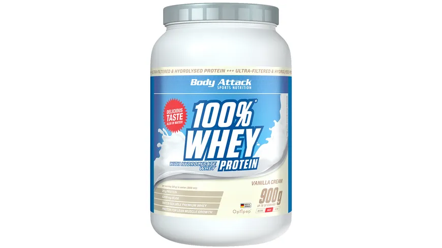 Body Attack 100% Whey Protein Vanilla 900 g