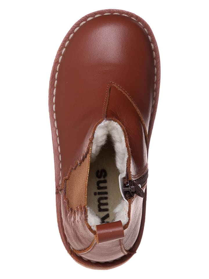 kmins Leder-Chelsea-Boots in Braun günstig kaufen