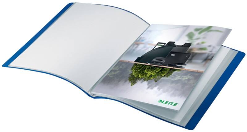 Leitz Recycle Präsentationsmappe 4676 DIN A4 Klimaneutral Blau 90% Recycelter Kunststoff 20 Hüllen