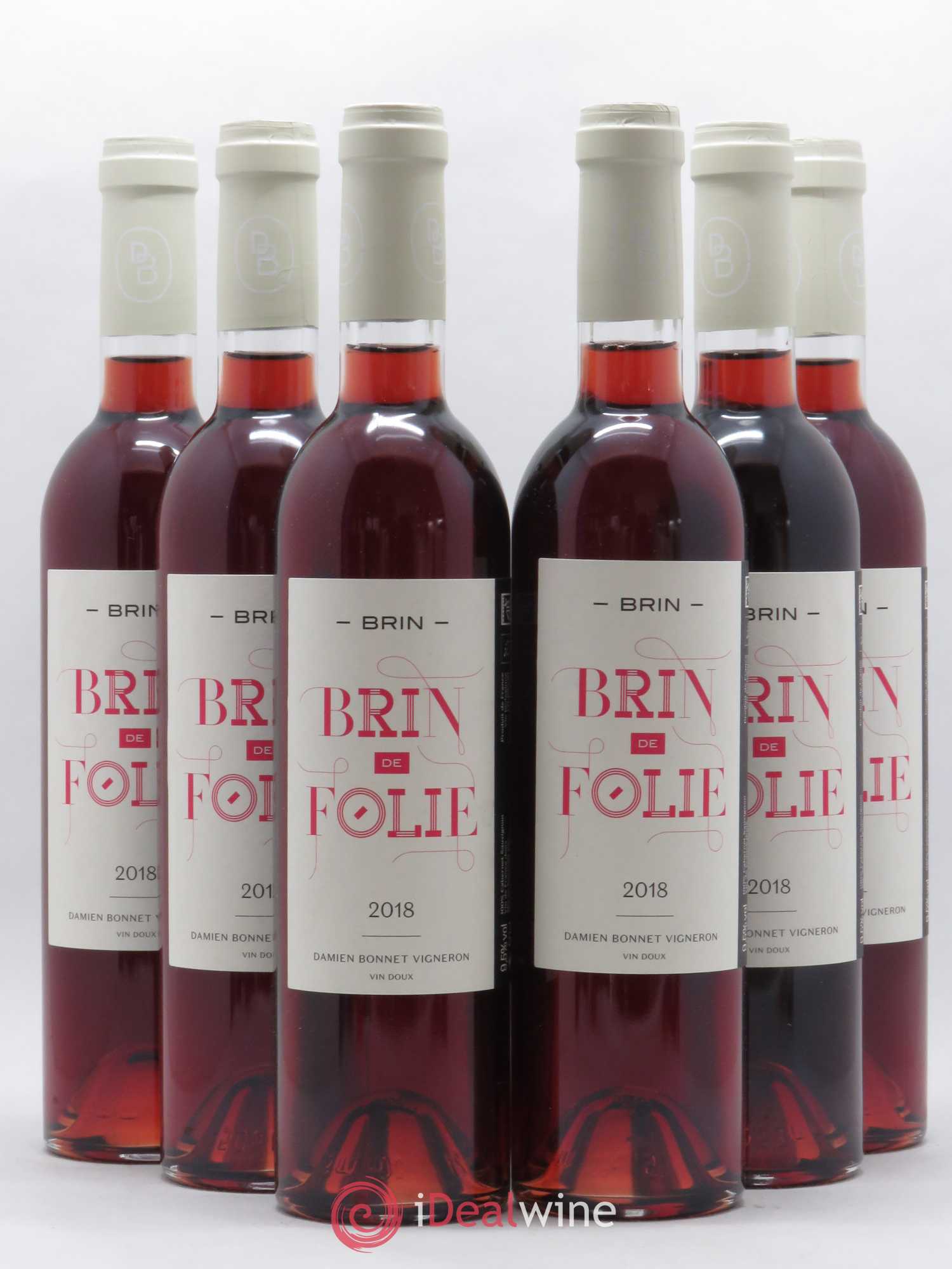 Vin de France Brin de Folie D Bonnet Vin Doux 50cl 2018 - Lot de 6 Bouteilles