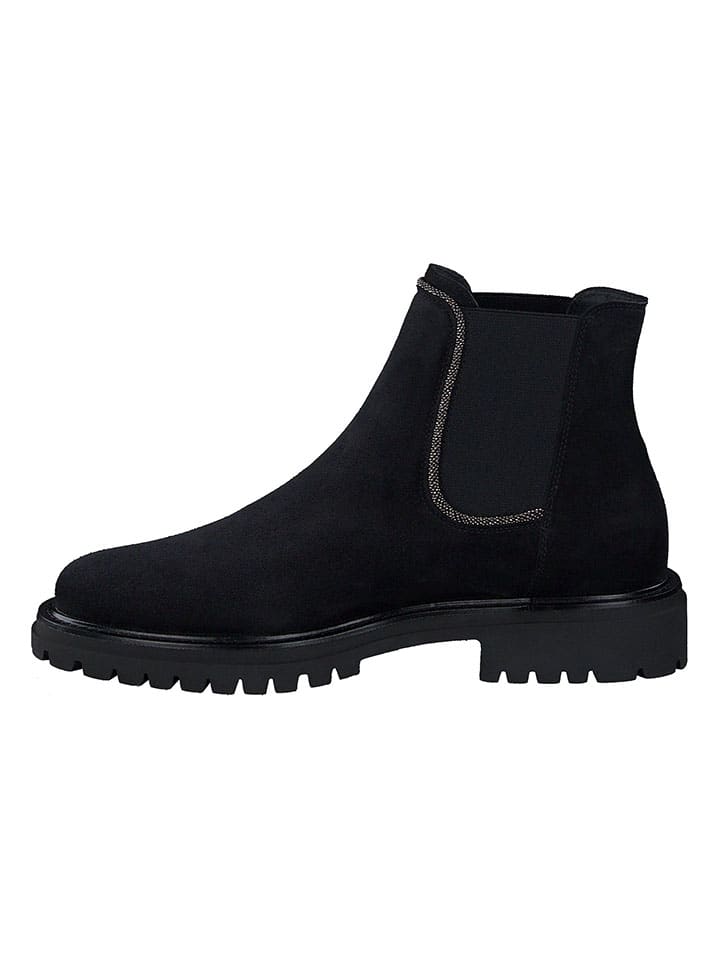 Paul Green Leder-Chelsea-Boots in Schwarz günstig kaufen