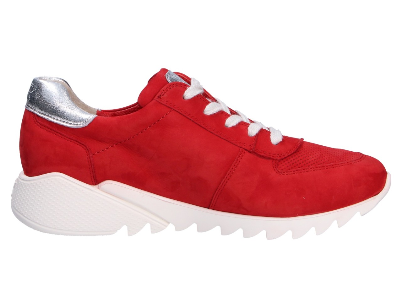 PAUL GREEN Sneaker rot red silver R.Nubuk