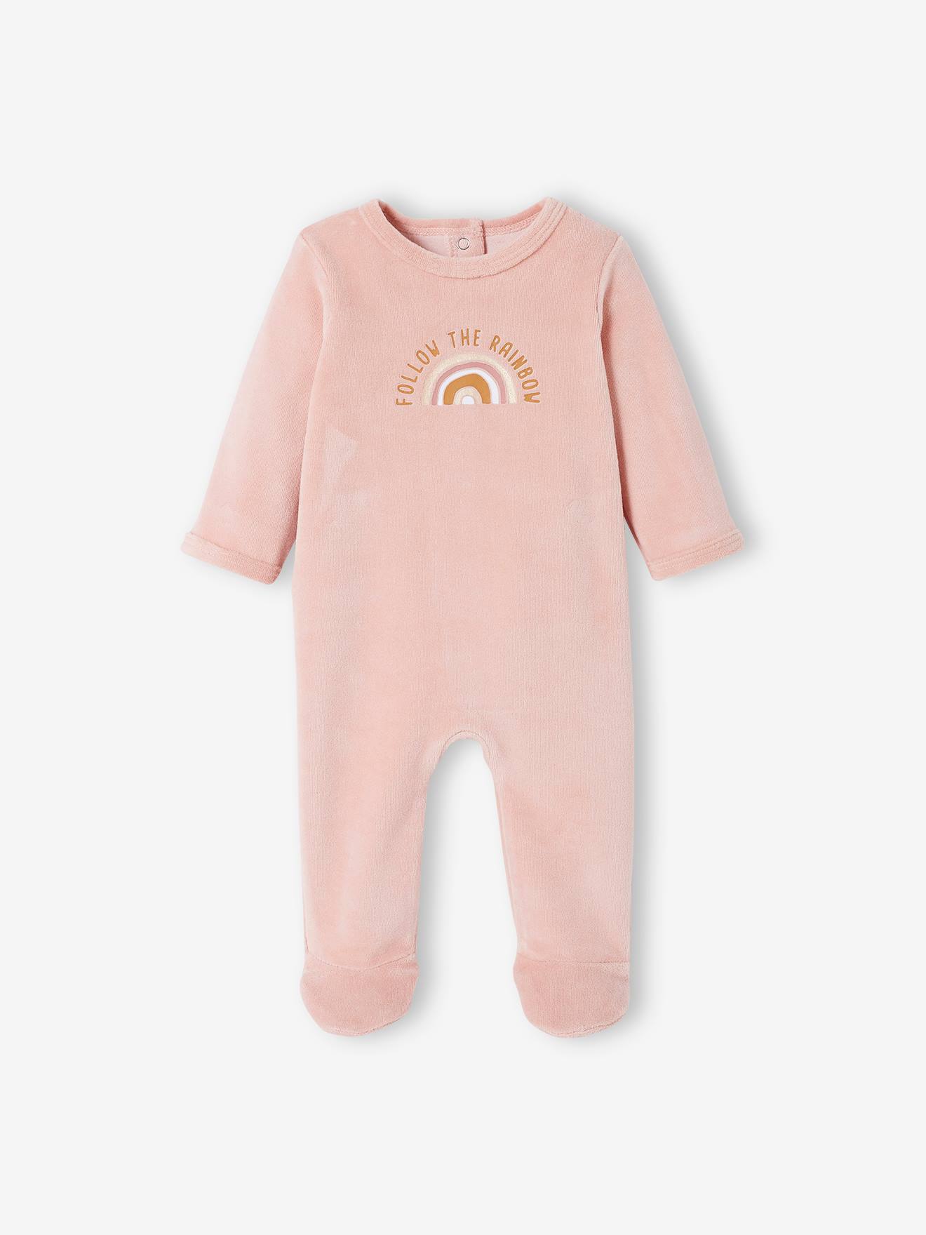 Lot de 2 dors-bien bébé fille en velours lot rose blush