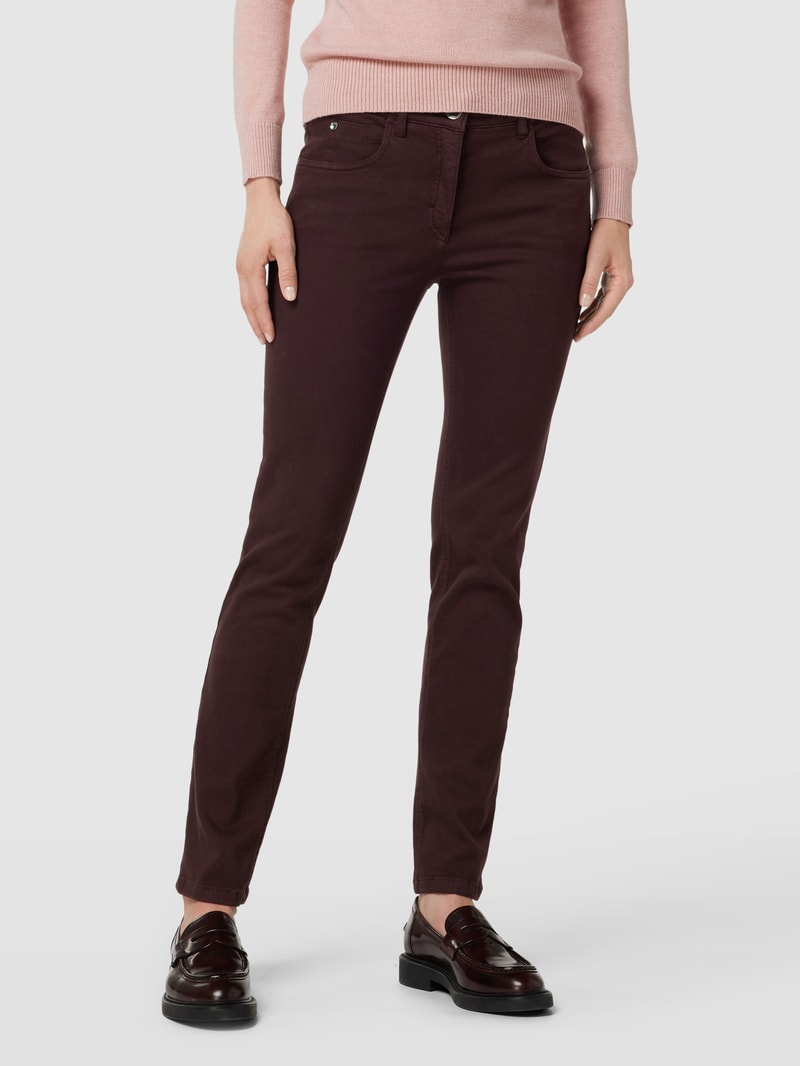 Slim Fit Jeans mit Stretch-Anteil Modell 'TWIGY' in aubergine