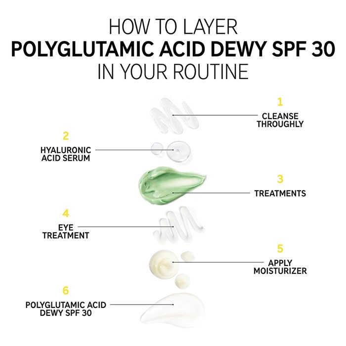 Polyglutamic Acid Dewy Sunscreen SPF30