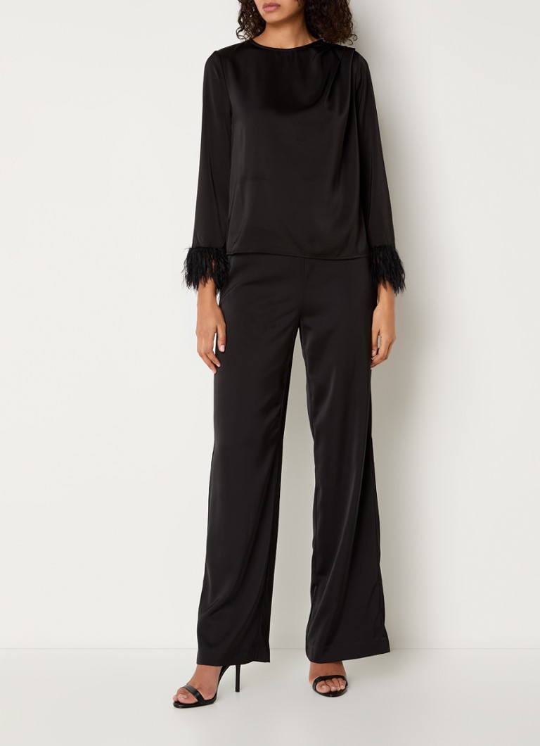 Top Adna din satin cu franjuri de la Co'Couture.