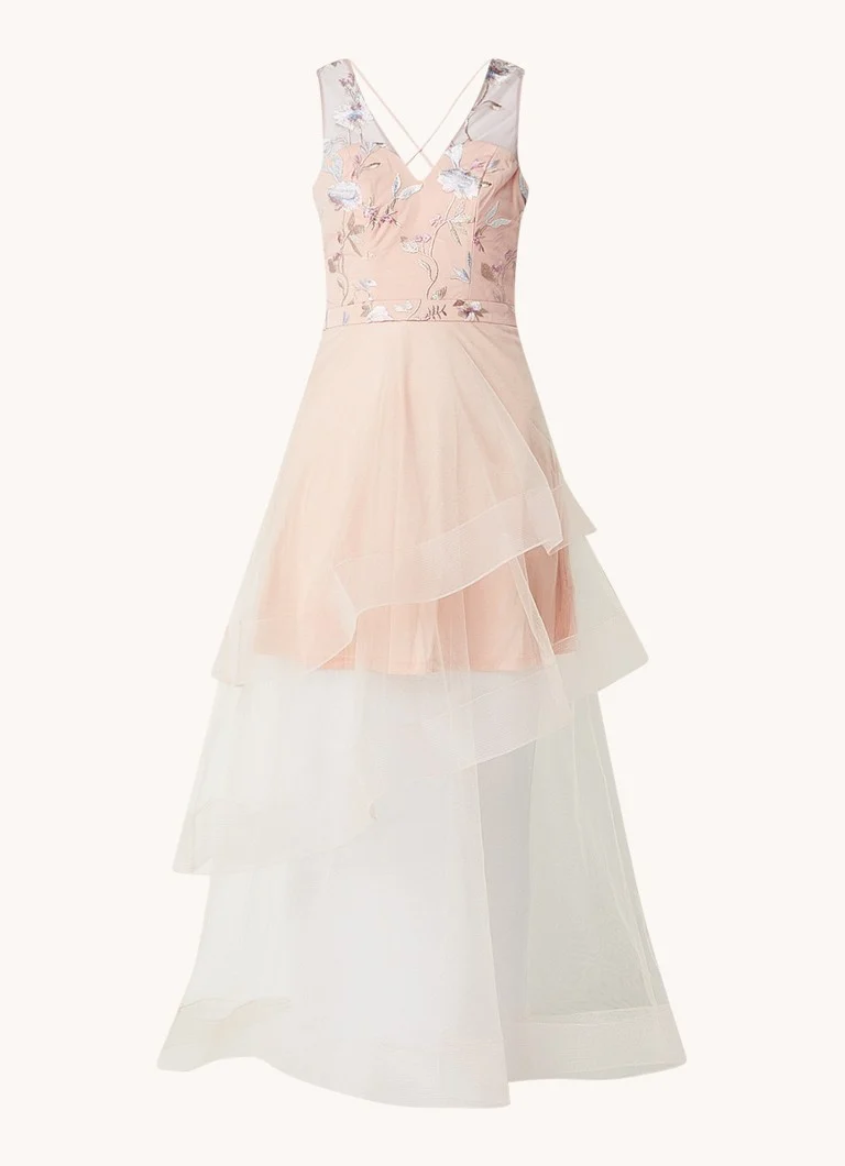 Chi Chi London  Semi-transparante midi jurk met borduring