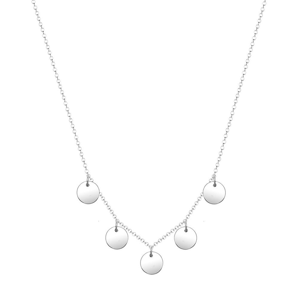 Elli Elli Collier Femme Paillettes - (925/1000) Argent Bijoux