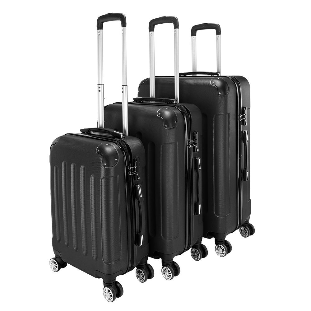 VINGLI Trolleyset 3 in 1 tragbarer ABS Trolley Koffer, Reisekoffer