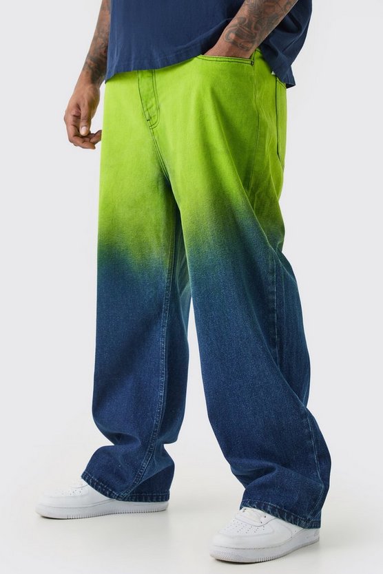 Plus lockere Jeans mit Farbverlauf