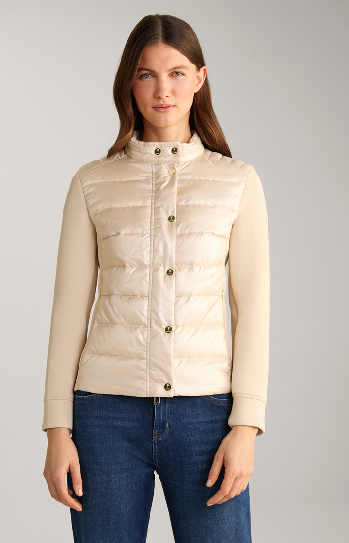 Neopren-Jacke mit Stepp in Champagner