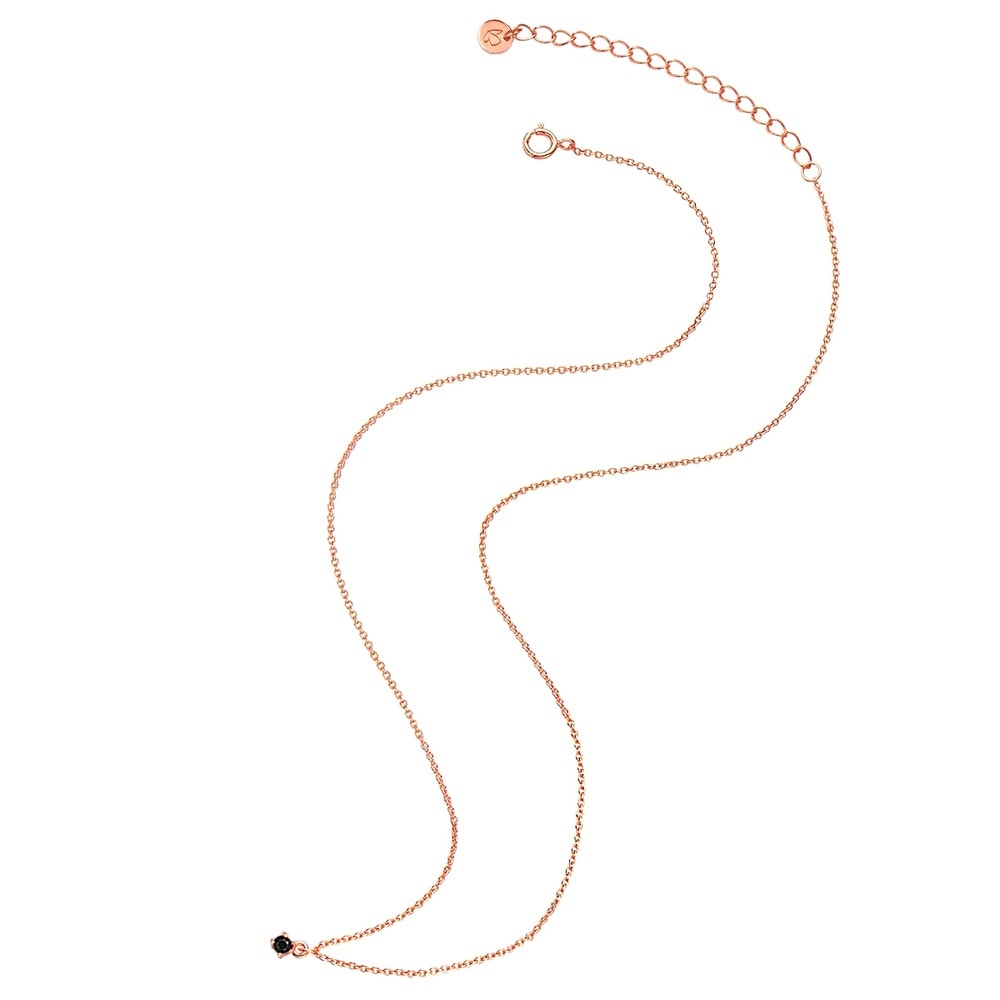 Glanzstücke München Chaîne Argent sterling Spinelle en Or rose collier