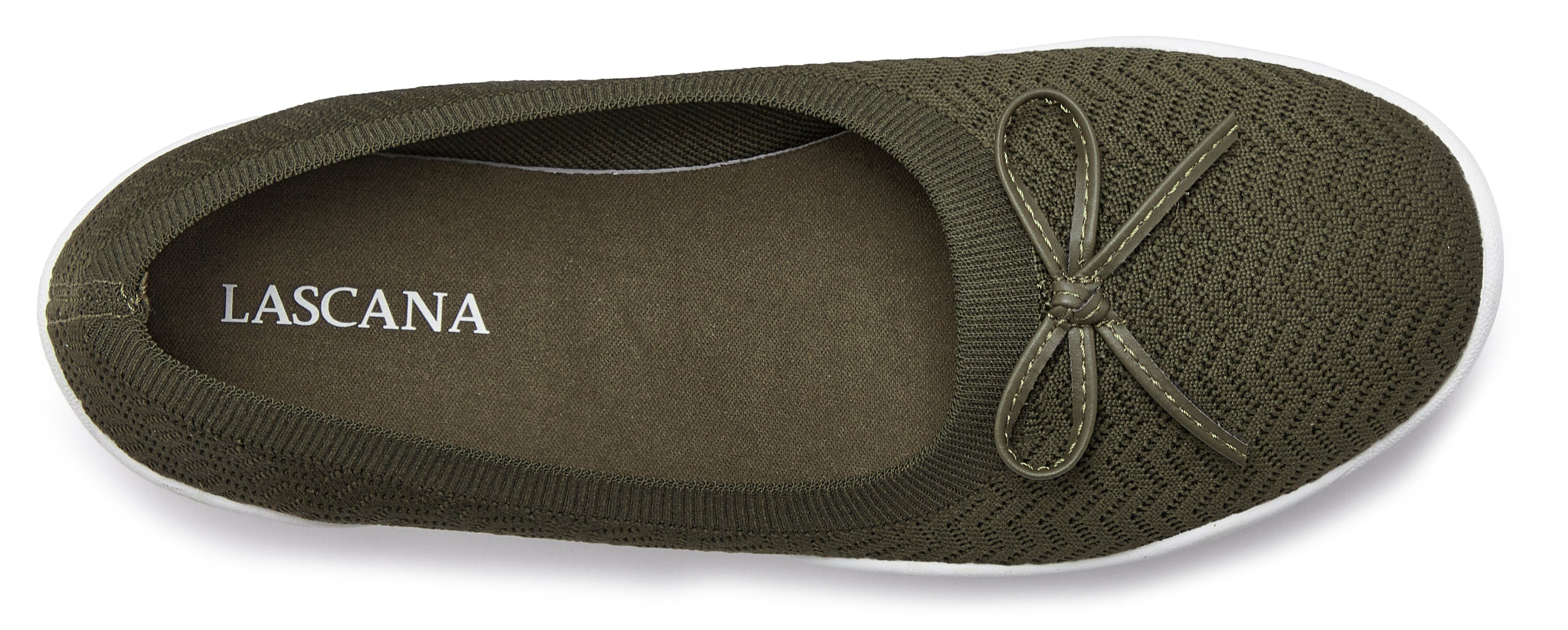 LASCANA Sneaker Ballerinas, Slipper, Halbschuh, superleicht, ultraflache & flexible Sohle VEGAN