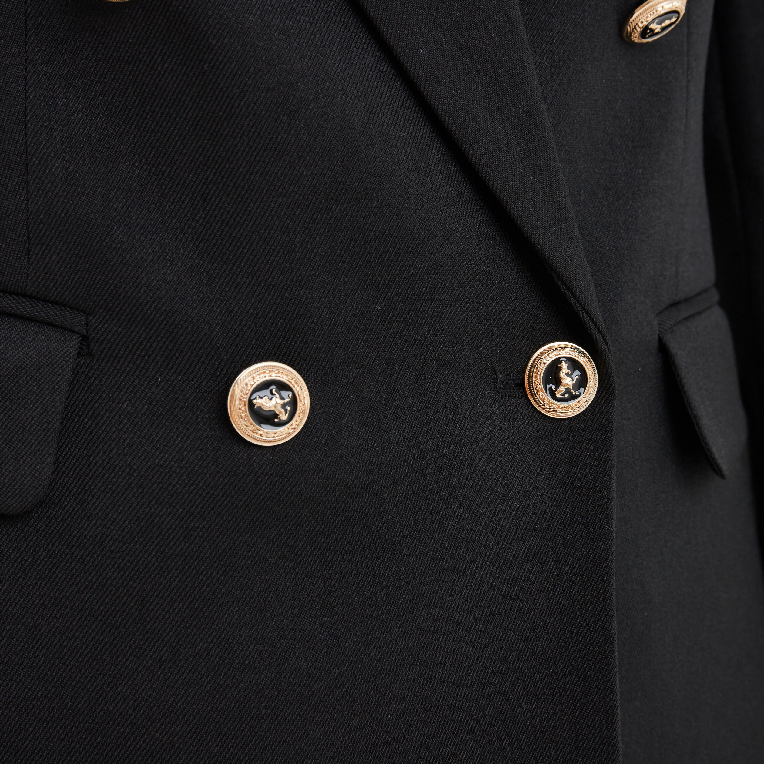 Veste blazer double boutonnage noir femme | La Halle