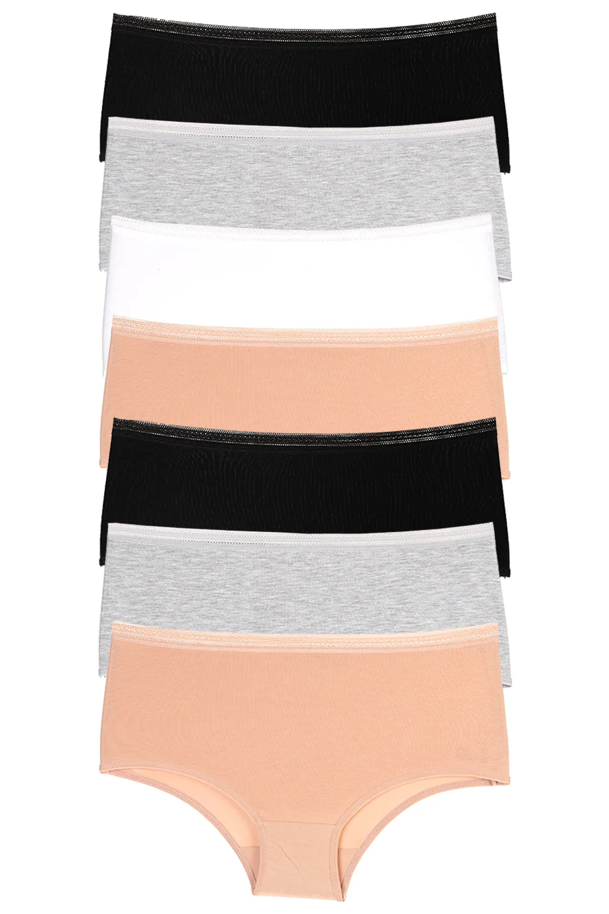 Nicoletta  Damenhöschen mit hoher Taille, 7er-Pack Lycra Mixcolor