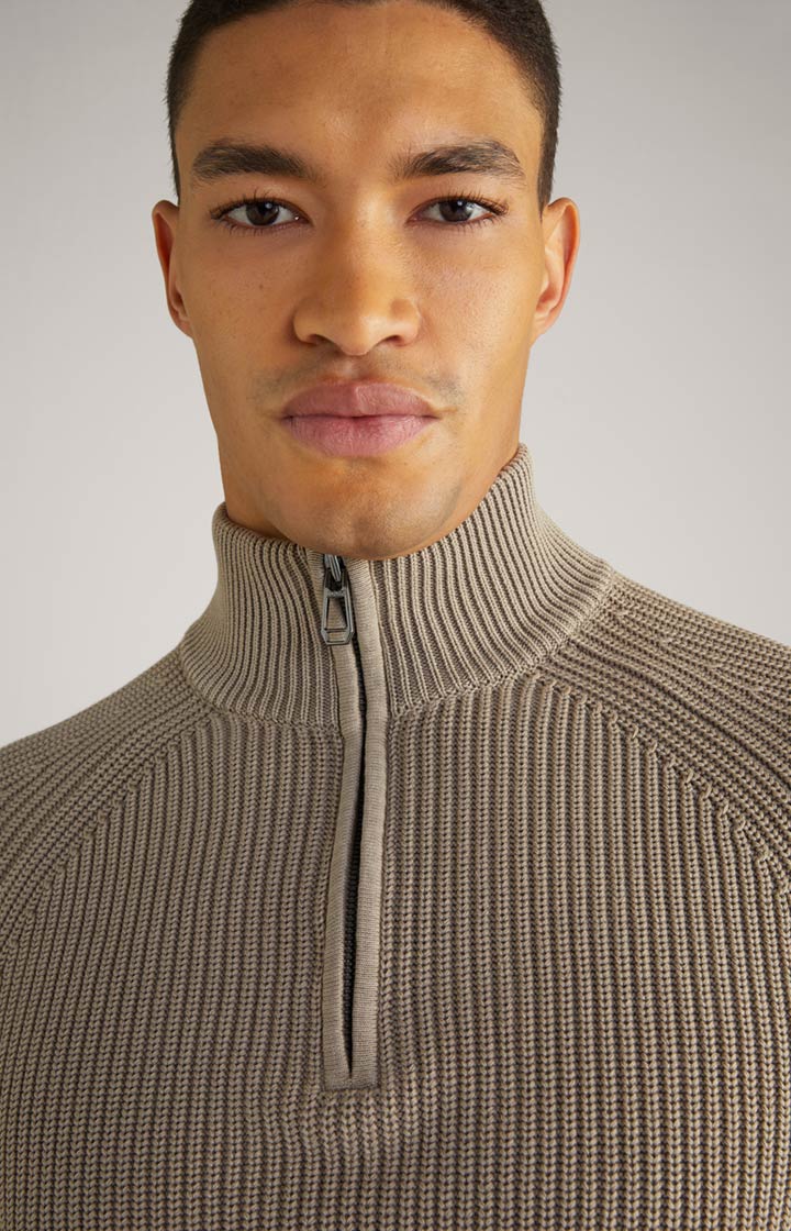 Baumwoll-Pullover Henricus in Beige