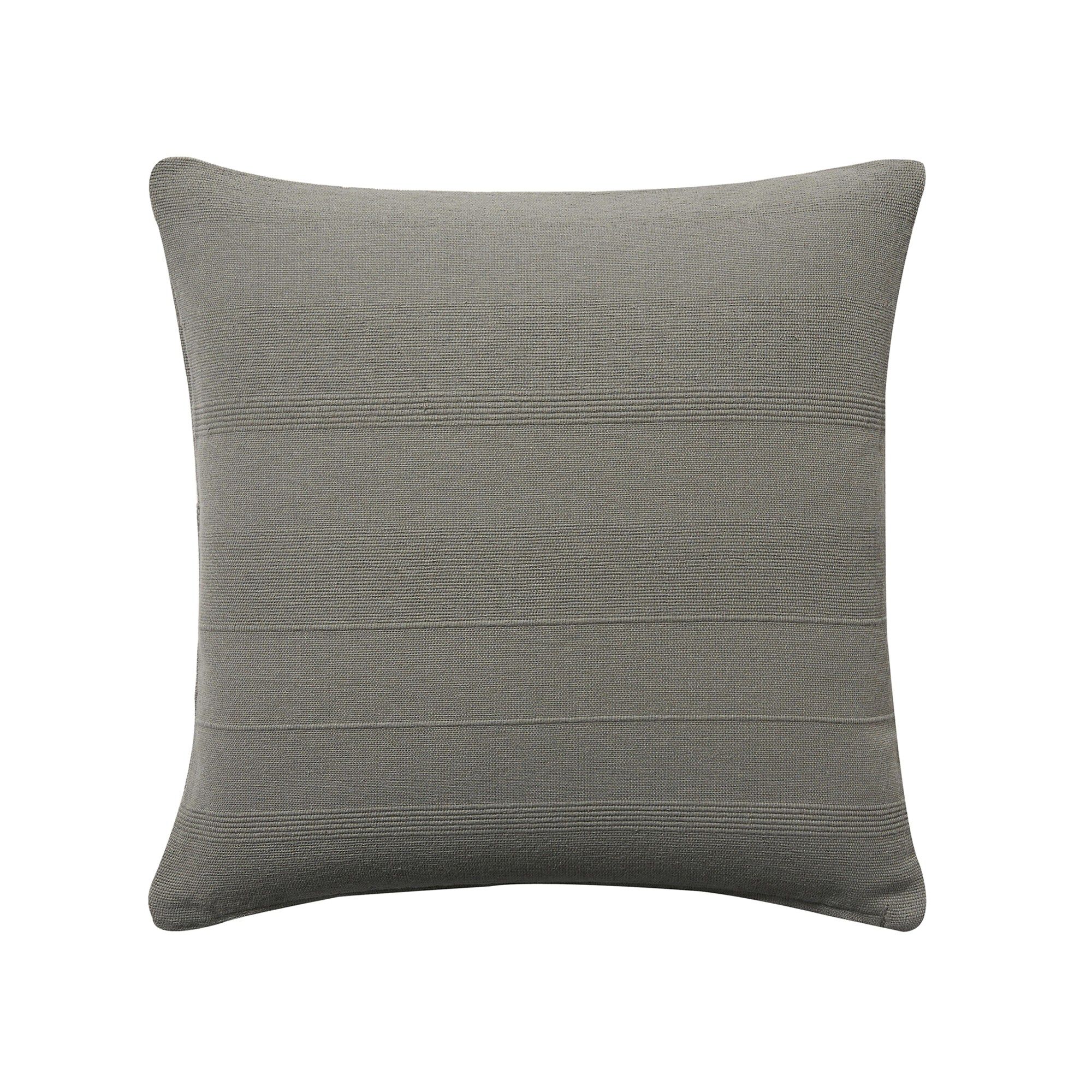 Housse coussin unie coton tissage artisanal