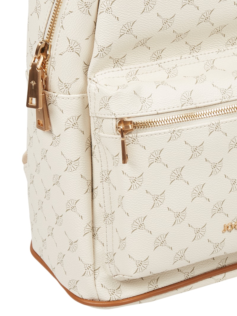 Rucksack mit Logo-Muster Modell 'Salome' in offwhite