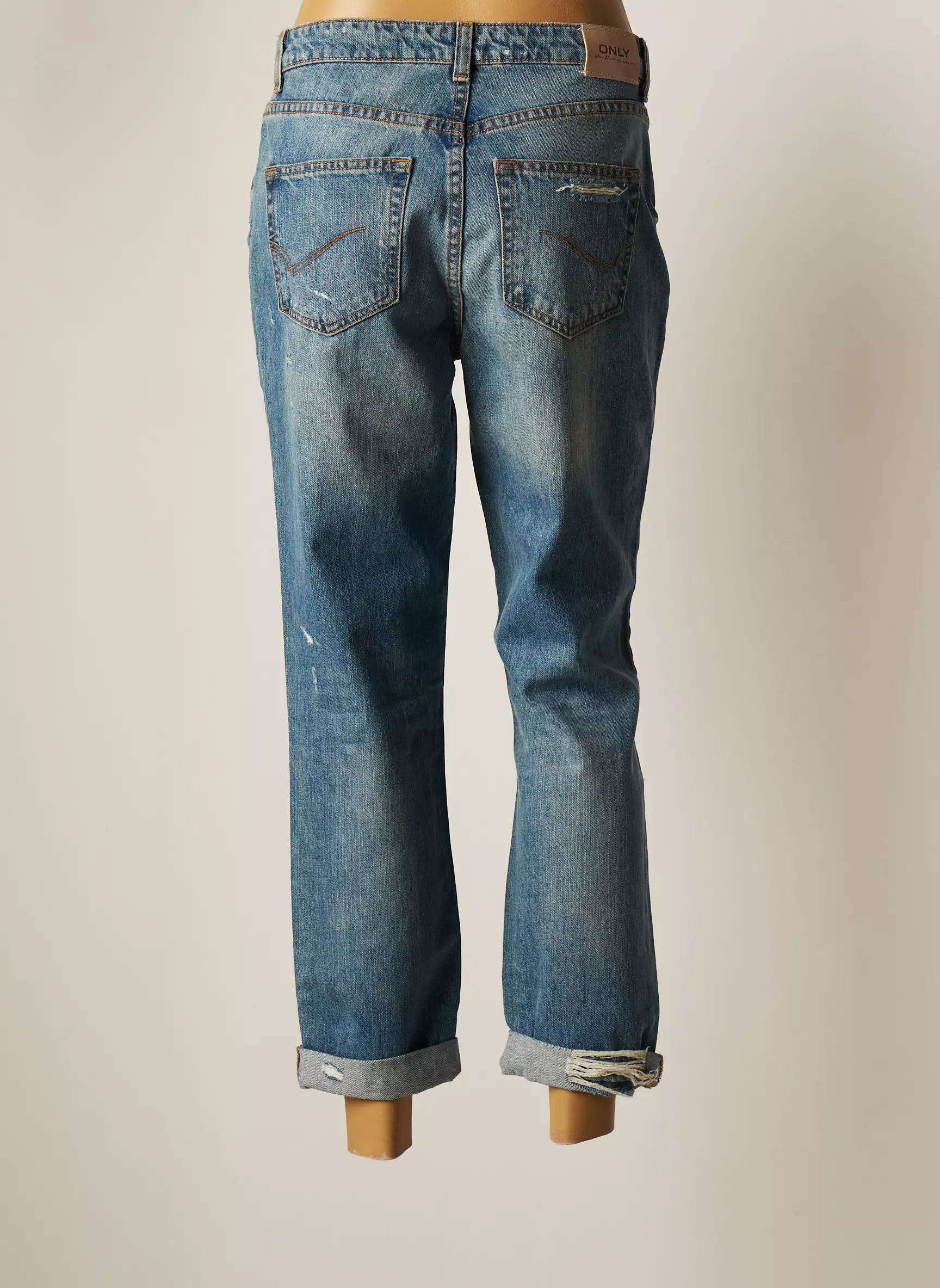 Only Jeans Coupe Droite Femme couleur bleu