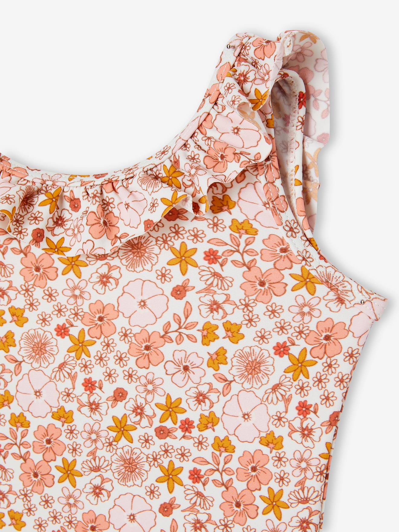 Maillot de bain 1 pièce bébé fille vintage rose