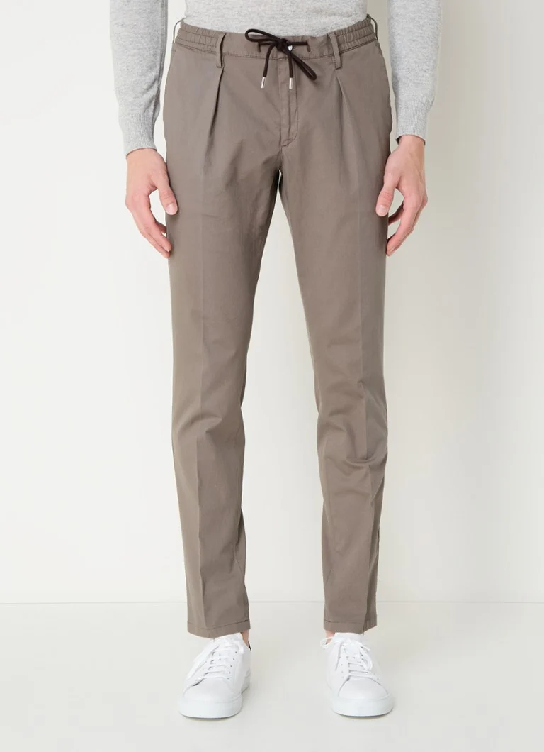 Pantaloni chino slim-fit Profuomo con texture a coste e tasche interne