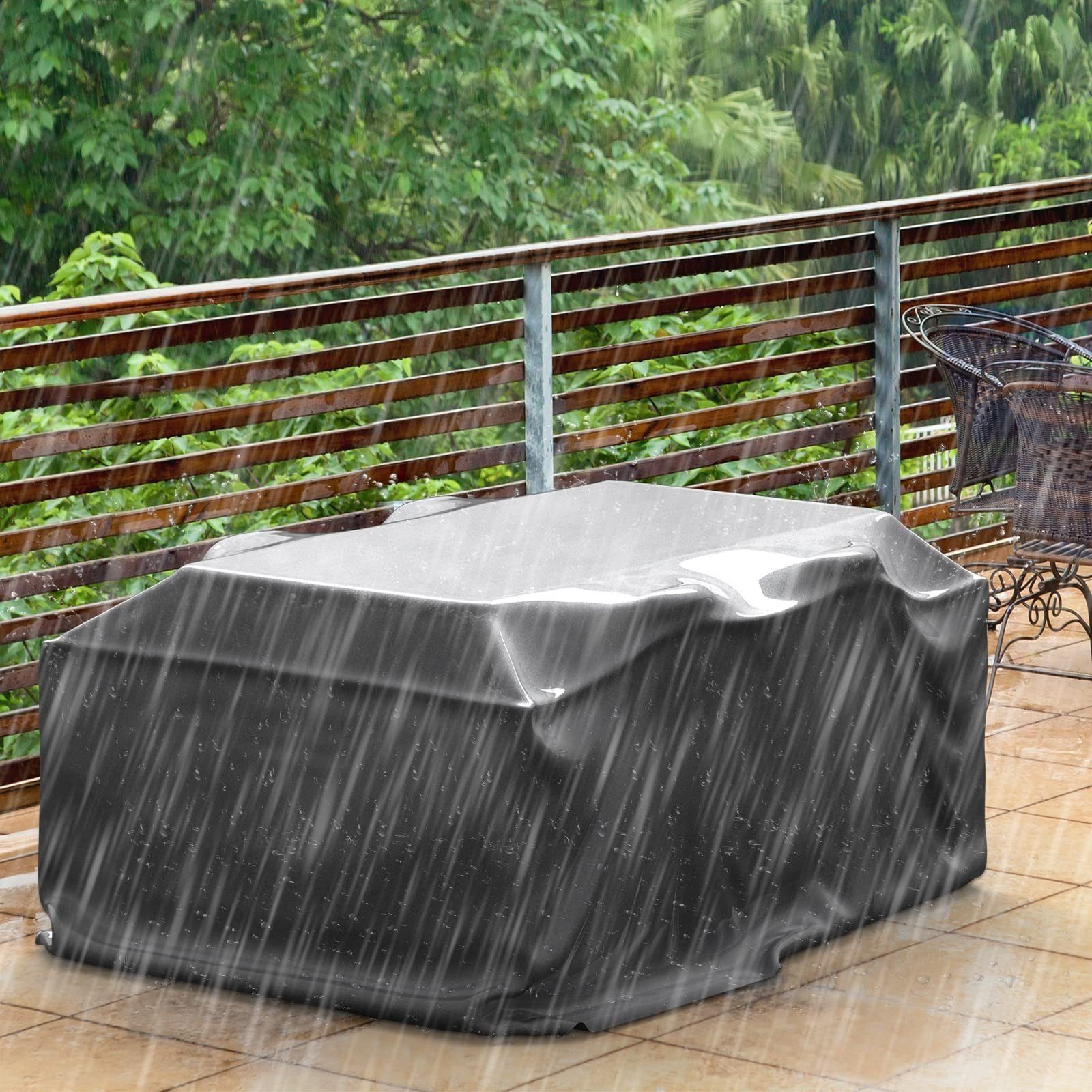TLGREEN Gartenmöbel-Schutzhülle Gartenmöbel Abdeckung mit Kordelzug